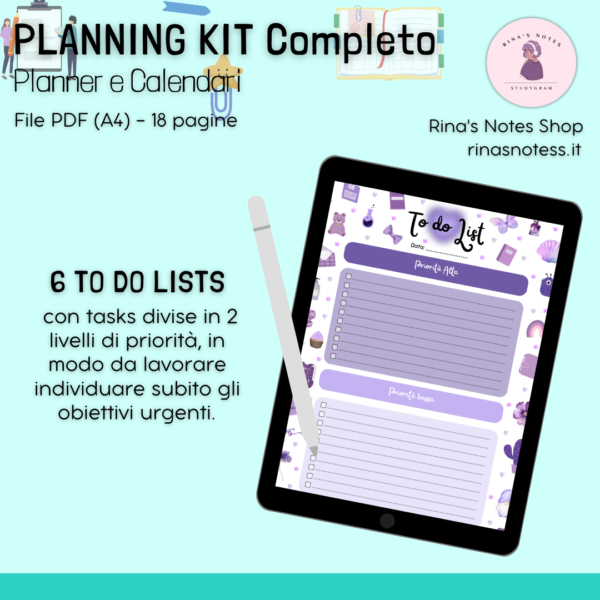 PLANNING KIT - Completo (6 colori) - immagine 2