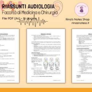 Riassunti di AUDIOLOGIA - Medicina e Chirurgia