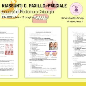 Riassunti di C. MAXILLO-FACCIALE - Medicina e Chirurgia