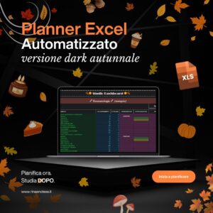 PLANNER Automatizzato Excel - Dark Autunnale
